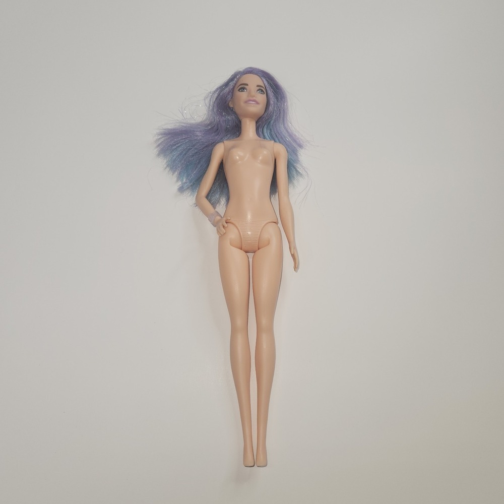 Barbie Fashion Doll Lavender Hair Purple Blue Highlights Mattel